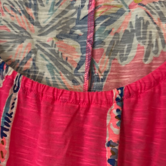 Lilly Pulitzer Pink Palm Print Swim Coverup - Picture 5 of 5
